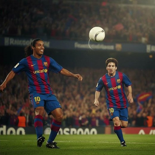 Messi’s First Goal for Barcelona | The Beginning of a Legend #footballfacts #soccer #messi #barca