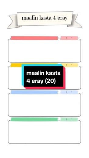 Baro 4 Eray oo Carabi ah Maalin Kasta - Qaybta 1