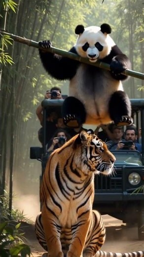 "Tiger vs Panda Unexpected Encounter | Realistic Wildlife Moment Caught on Camera!"