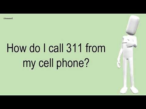How Do I Call 311 From My Cell Phone?