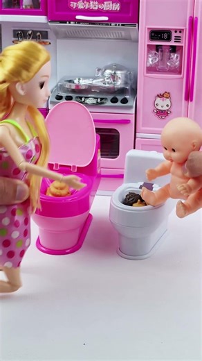 Satisfying With Unboxing Barbie Doll And Pink Bathup Play Set #doll #barbiedoll #barbie #shorts