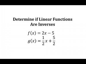 Determine if Two Linear Functions Are Inverses (2)