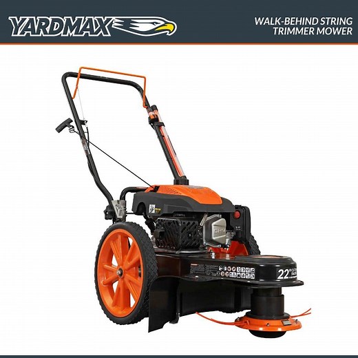 Reviews for YARDMAX 22 in. 170cc Gas Walk Behind String Trimmer Mower | Pg 1 - The Home Depot