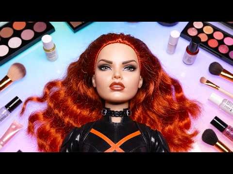 Avengers Black Widow Skincare + Makeup ASMR 🕷️✨ Relaxing Makeup Sounds
