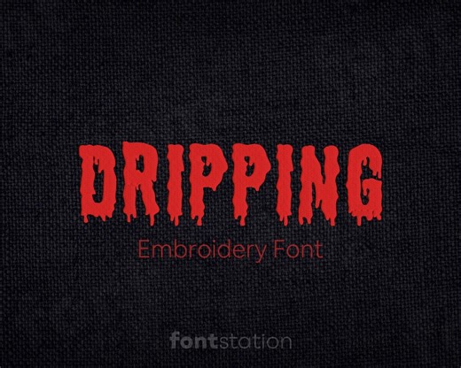 Dripping Embroidery Font - Halloween Embroidery Letters - Horror, Scary, Spooky Machine Embroidery Alphabet - 9 Sizes - BX, PES   9 Formats - Etsy