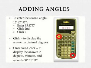 Calculator Use- Adding and Subtracting Angles