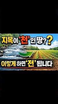 지목변경(천에서전으로) #이슈 #지식 #정보 #automobile #꿀팁