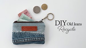 DIY old jeans recycle coin purse | Sewing | Tutorial #sewing #handmade #fashion #post #online #tutorial #diy #jeans #gift #coin #purse | SisterQuilt