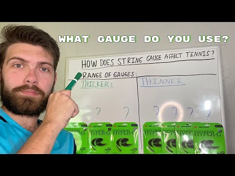 How does string gauge affect tennis?