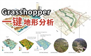 Grasshopper地形分析：一键搞定3D高程、坡度、坡向、粗糙程度等地形分析