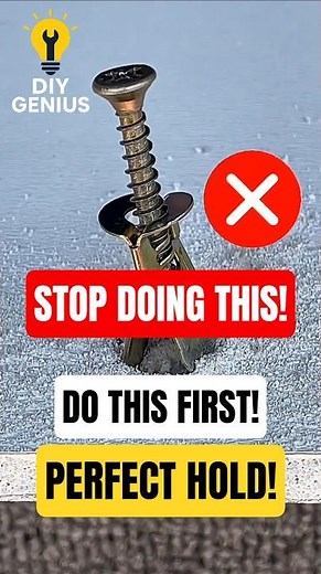 Installing Screws in Drywall? Do THIS First for a Perfect Hold! #drywall #diy #lifehacks #shorts