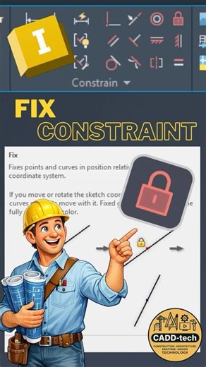 How to use the Fix Constraint #inventor #inventortutorial #autodeskinventor