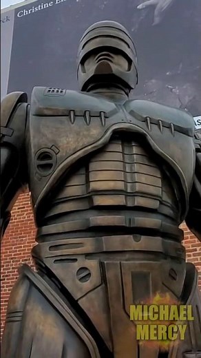 New 11 Foot tall ROBOCOP Statue in Detroit, Michigan
