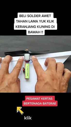 DIY Pesawat Kertas Elektrik dari Dinamo Tamiya