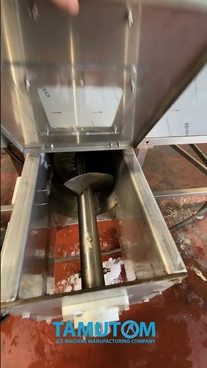 Integrated storage and delivery system for a flake ice machine. #icemachine #icestorage #icedelivery
