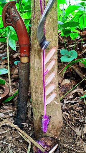 Hidden forest job you didn’t know #harvesting #forest #nature #asmr #tree #sap #viralvideo