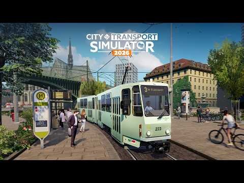 CTS 2026: New TATRA KT4D Tram DLC! City Transport Simulator 2026 Gameplay [German]
