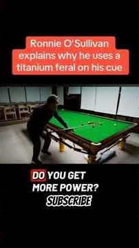 Ronnie O Sullivan Explains Why He uses a titanium ferrule. Ronnie cue #ronnie #ronnieosullivan