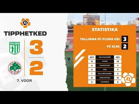 Tallinna FC Flora U21 - FC Elva I 3:2 I Esiliiga 7. voor I 2026