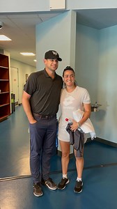 When Andy met Ons 🤩 Ons Jabeur got a fun surprise when she turned the corner and saw her idol Andy Roddick there! #USOpen | WTA