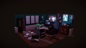Detective's Office - 3D model by Tania Kim (@taniakimart)