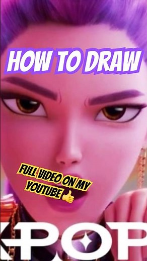 How to Draw K Pop Demon Hunters - step by step for kids #art #kpopdemonhunters