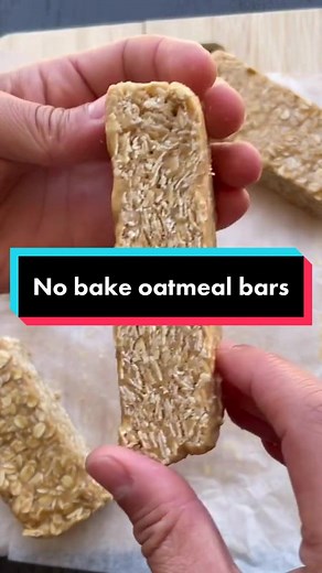No bake oatmeal bars recipe with just 3 ingredients!