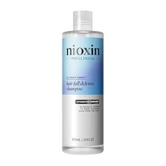 Nioxin Hair Fall Defense Shampoo | Activates Hair Follicles for Visibly Less Hair Loss| With Lauric Acid, Caffeine, Niacinamide and Sandalore