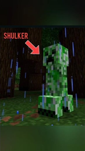creeper face in shulker box in Minecraft 😝 #shorts #minecraft