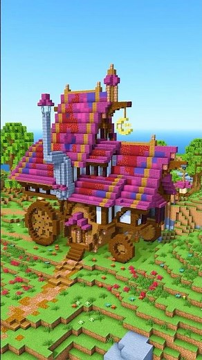 Minecraft Build Timelapse - Whimsy Wagon #charliecustardbuilds #minecraft