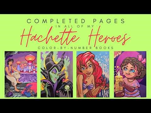 Completed Disney Color By Number Pages in Hachette Hero Books| Lireka