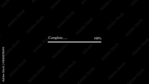 A dynamic cyan color loading animation, and processing to complete 1 to 100% animation on a black background. and creating a stunning Motion graphics of computer loading concept.