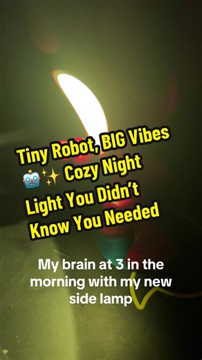 Tiny Robot, BIG Vibes 🤖✨ Cozy Night Light You Didn’t Know You Needed POV: You “just scrolling” and end up adopting a tiny robot bestie. 🤏🤖 This LED mini robot night light sticks anywhere with its magnetic base, glows soft and cozy, and low‑key makes your room look aesthetic AF for late‑night scrolls and Netflix. Perfect lil’ gift for kids, couples, gamers, or anyone who needs a cute desk buddy lighting up their 3 AM thoughts—tap the screen, add to cart, and thank me later when your room goes 