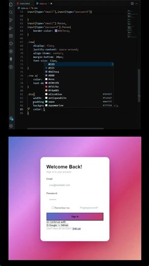 👉 “This Login Page Looks Clean 😳 (HTML & CSS Only)” #loginpage #coding #ytshorts #shortsfeed #modern