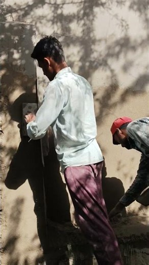 Perfect Plaster Edge Finishing Technique | Mason Work Tips #brickwork #sitework #plaster #viral