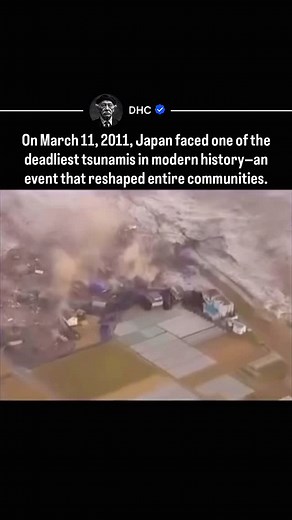 DHC | History, Entertainment & News on Instagram: "On March 11, 2011, Japan was hit by one of the most powerful tsunamis ever recorded. Waves reached nearly 56 meters, taking over 15,000 lives and wiping out entire towns. Caused by a massive undersea quake, it remains one of the deadliest natural disasters in modern history. 👉 Join the community @dailyhistoryclips for iconic and famous footage that shaped our history! 🌍 #JapanTsunami #2011Tsunami #TohokuEarthquake #NaturalDisaster #HistoryReel