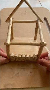 ASMR building an amazing wooden house with incredible details