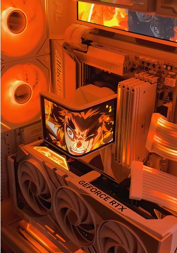 🔥🧡😮‍💨 #fyp #gamingsetup #desksetup #gamingpc #gaming | gaming setup
