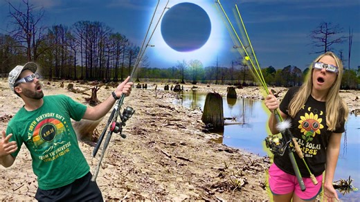Draining Lake Fishing During Total Solar Eclipse Goes Crazy