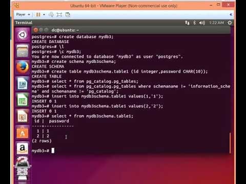 Postgresql tutorial 001:create database,schema,Insert,delete,drop,truncate