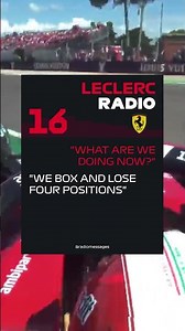 📻 Leclerc’s radio : "What are we doing now?" - "We box and lose four positions" #ImolaGP #F1
