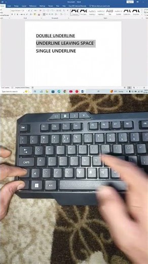 Computer 💻 Shortcut key for Underline text in Ms Word #computer #msword