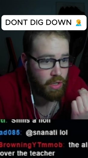 DONT DIG DOWN IN MINECRAFT! #minecraft #gaming #shorts #funnyclips