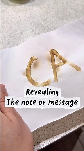 Lemon Juice Turns into Magic Ink| Invisible Ink #shorts #chemistry #chemistryavenue #scienceathome