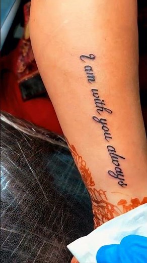 I am with you always tattoo on arm for girl #tattoo #chandigarh #mohali .9041282549