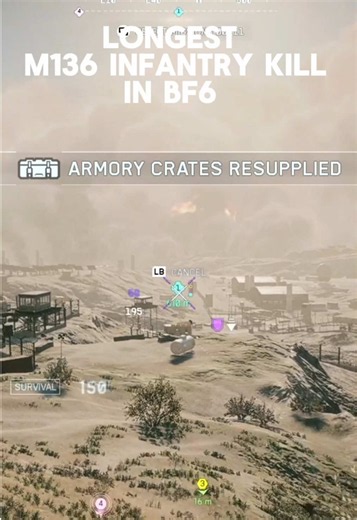 610 METERS. 🎯 New world record? Longest unassisted M136 Engineer rocket infantry kill in Battlefield 6. From Combat Training all the way to Bunker 1 outside Area 22. Think you can beat it? Post the proof. Add me on EA: x W1NTZ x #Battlefield6 #BF6 #xW1NTZx #BattlefieldClips #GamingRecords