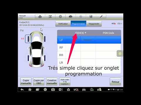 clonage valve TPMS renault KADJAR 2018