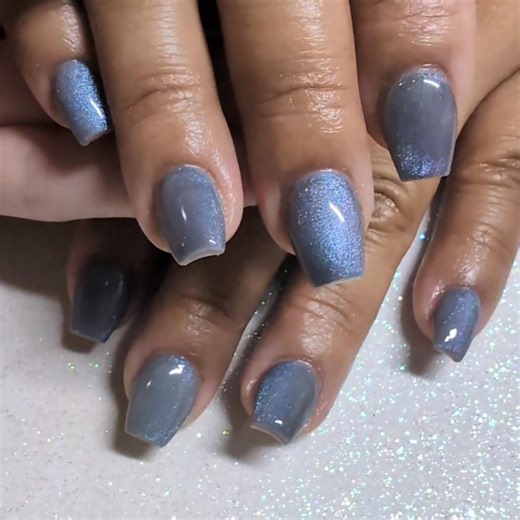 Used Glam And Glits "Smoke And Mirrors" with Cat Eye | Stephanie Does Nails