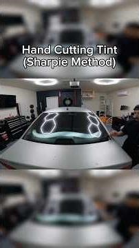How to hand cut window tint #fyp #windowtint #cardetailing #detailing #cartok #course #freecourse
