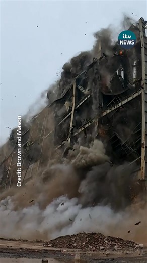 Part of a former coal-fired power station has been demolished in a huge explosion. The boiler house, which was the largest structure at Nottinghamshire's West Burton A power station, was destroyed as part of work to turn the site into the UK's first prototype commercial nuclear fusion reactor. Demolition work is due to be completed by 2028. | ITV Calendar